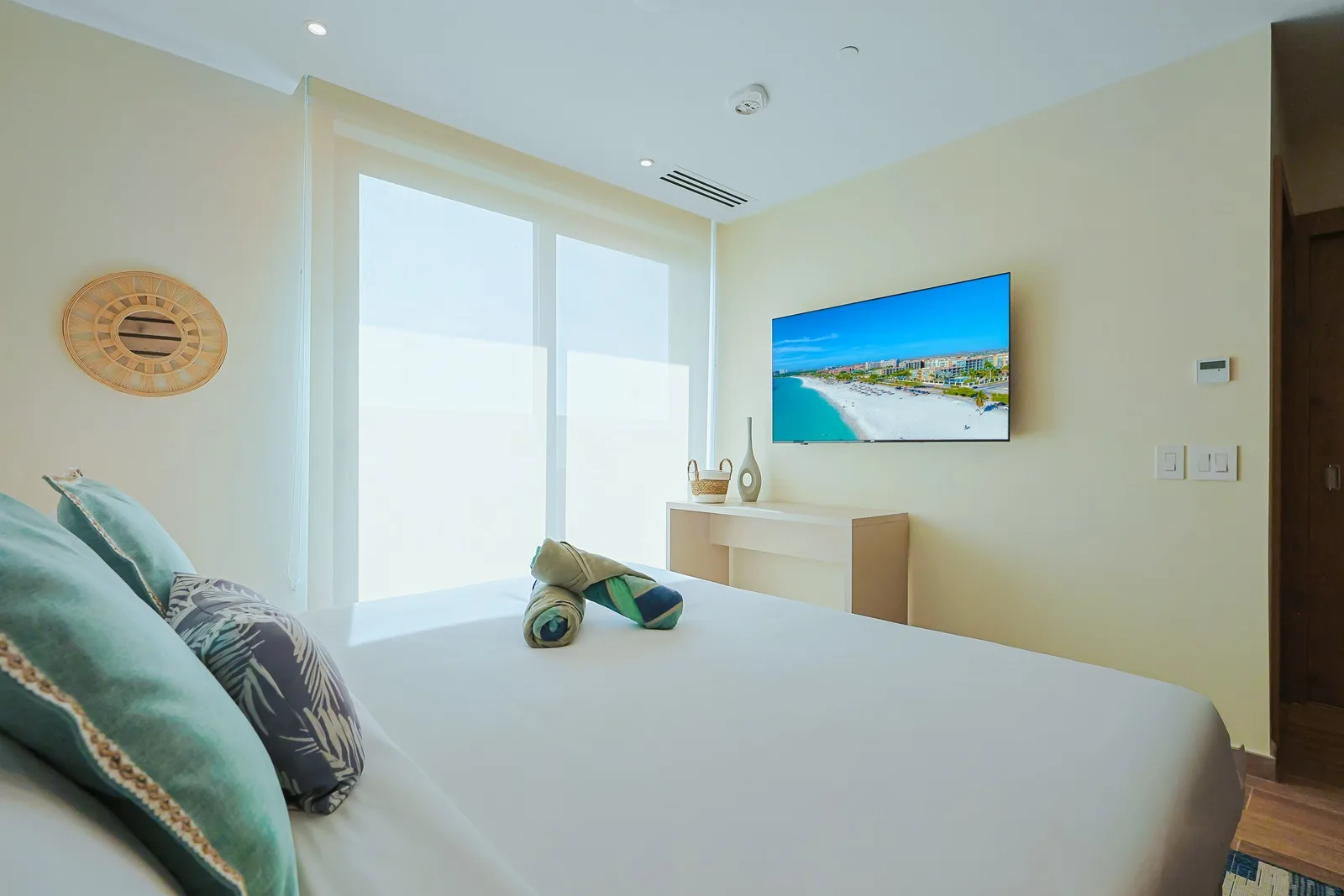 Unwind in the spacious king bedroom, thoughtfully designed for a peaceful and relaxing stay.