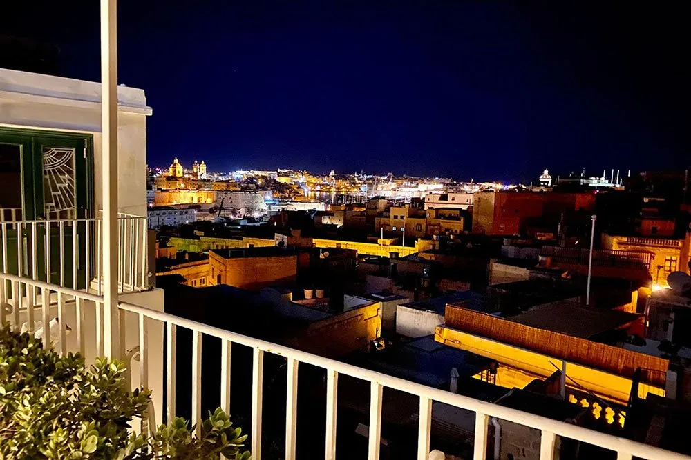 Room 545 terrace view at night