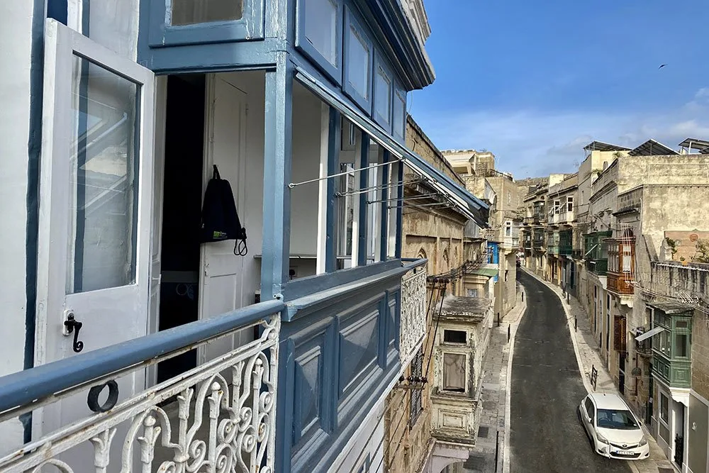 Room 616 balcony and street view