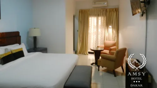 Hotel AMSY en Dakar, en el distrito de negocios de Keur Gorgui