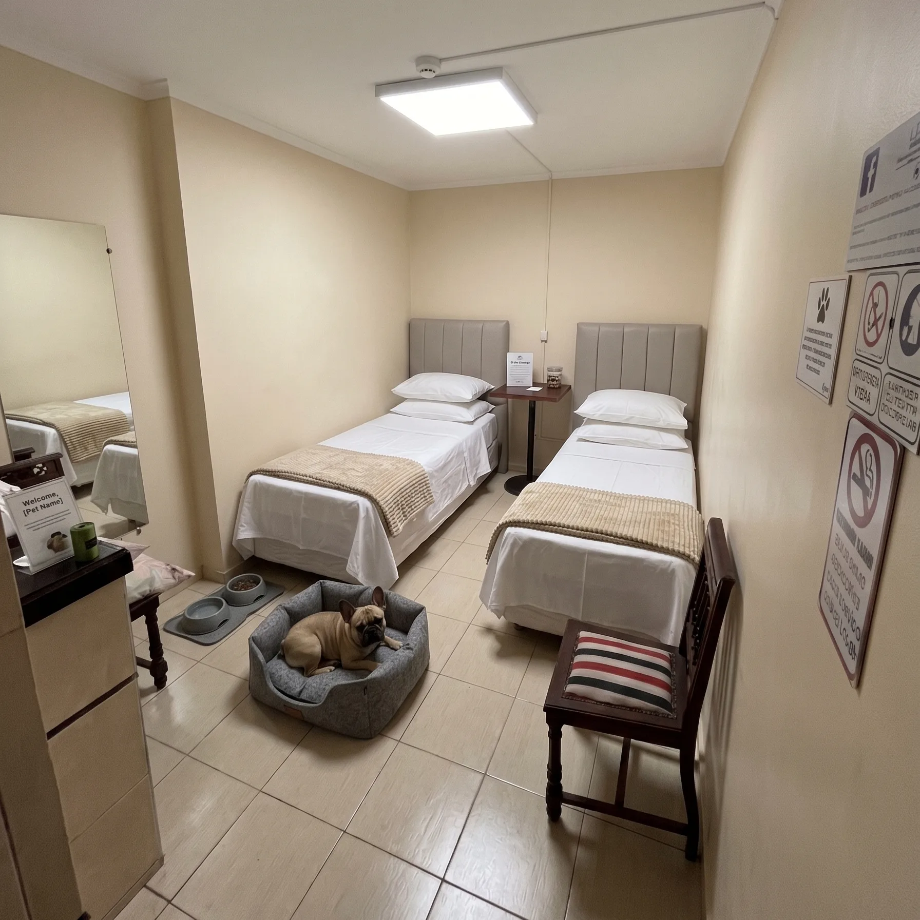 Pet-friendly economy twin room