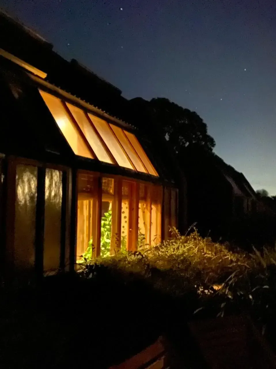 Rooms exterior at night