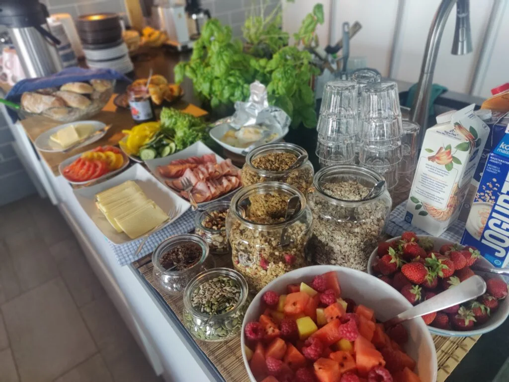 Desayuno bufé.