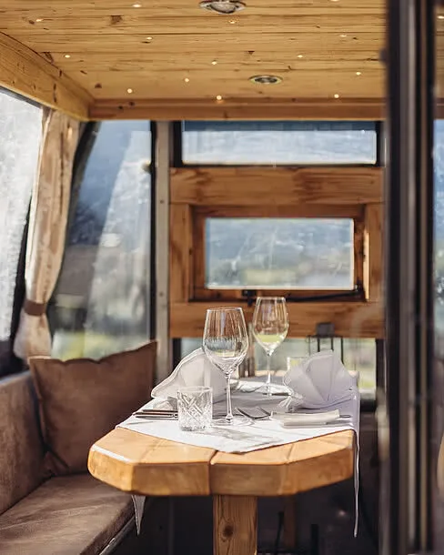 Private dining in a gondola