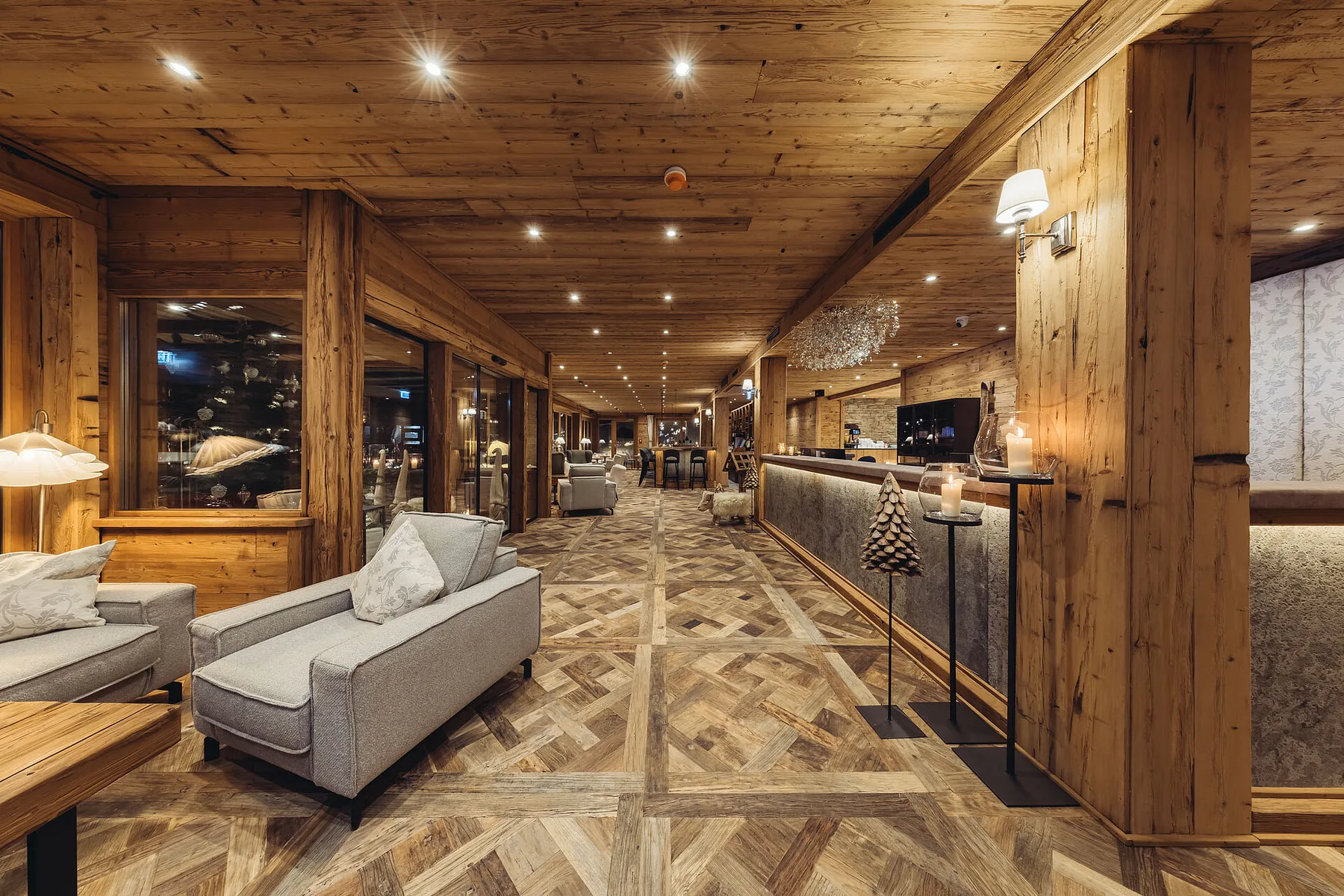 Hotel reception and lobby