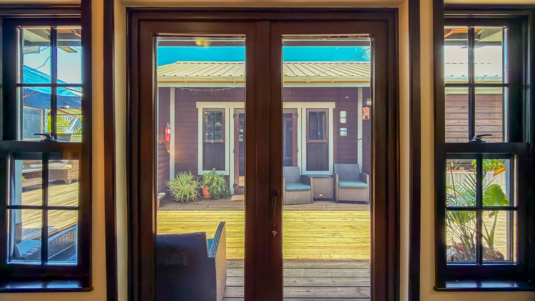 Cabañas con vista al patio