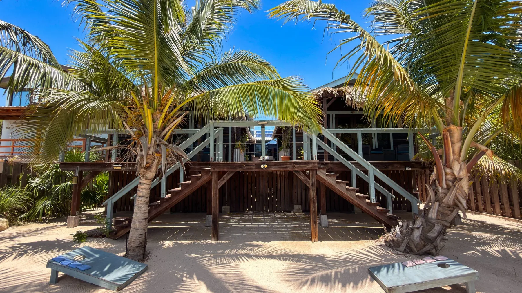 Cabañas frente a la playa