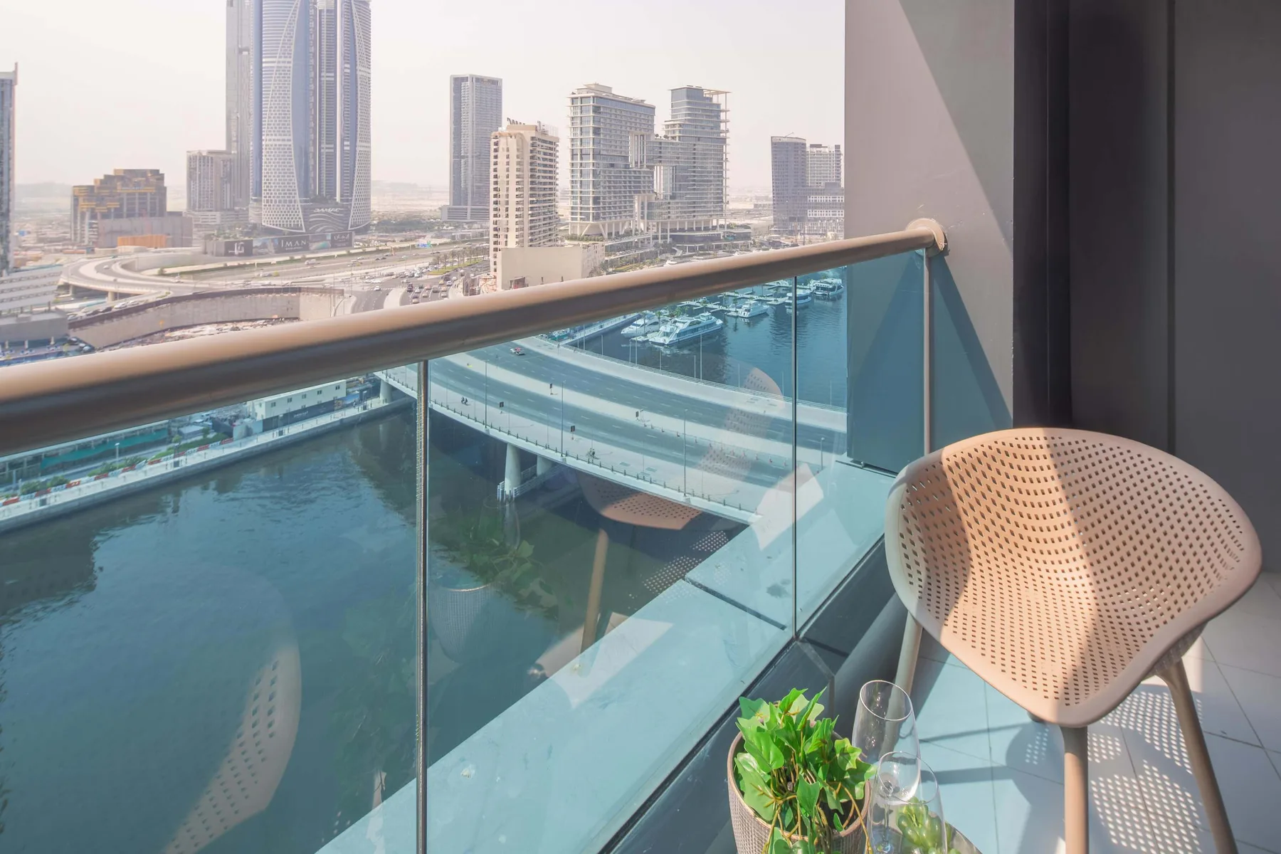 Balcony with Canal Views