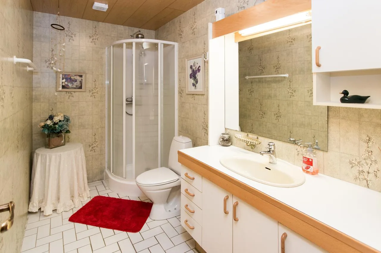 Baño compartido de Guesthouse Flúðir