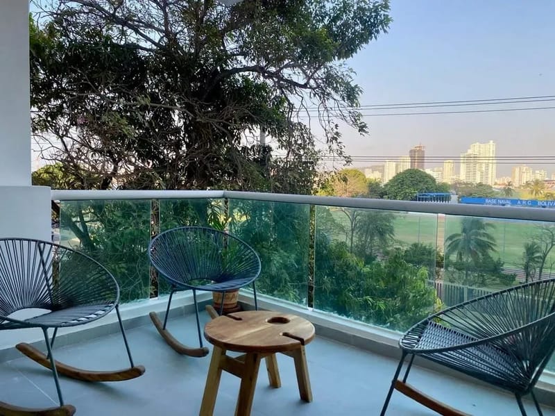 Chic 2BR w/ Balcony n AC in Bocagrande