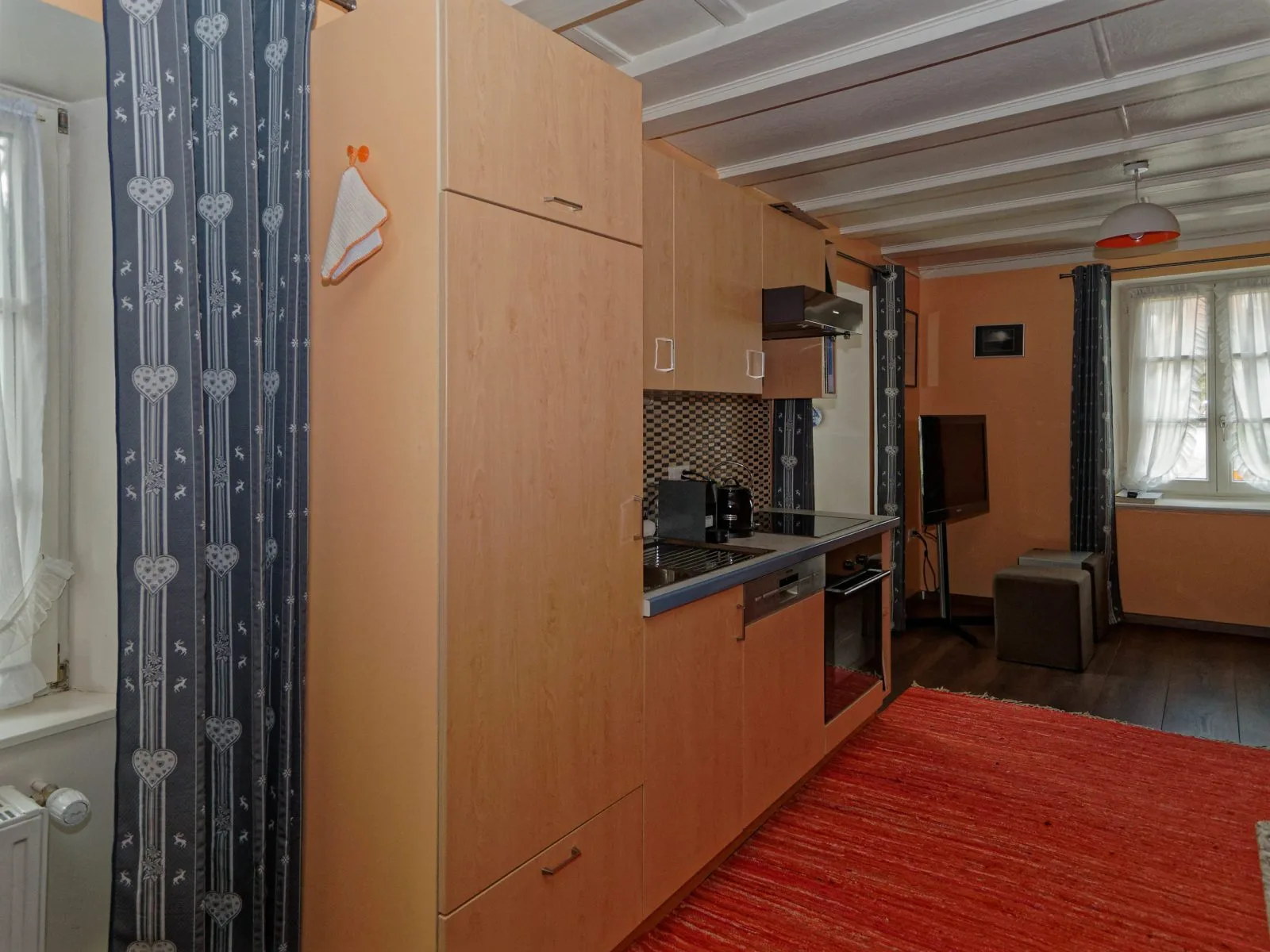 Kitchenette and living area