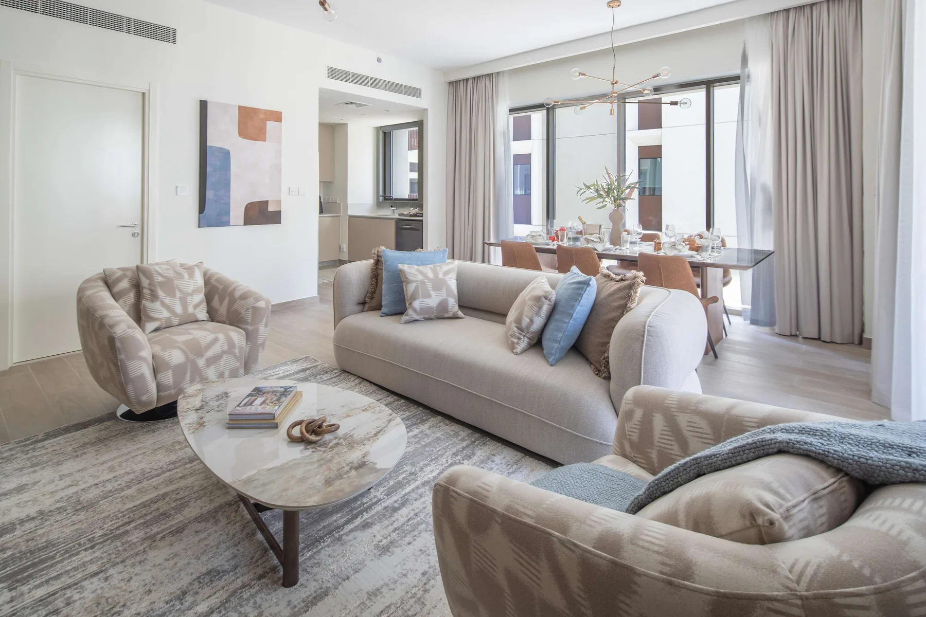 Serene 3BR w/ Pool View in Dubai Creek Harbour!
