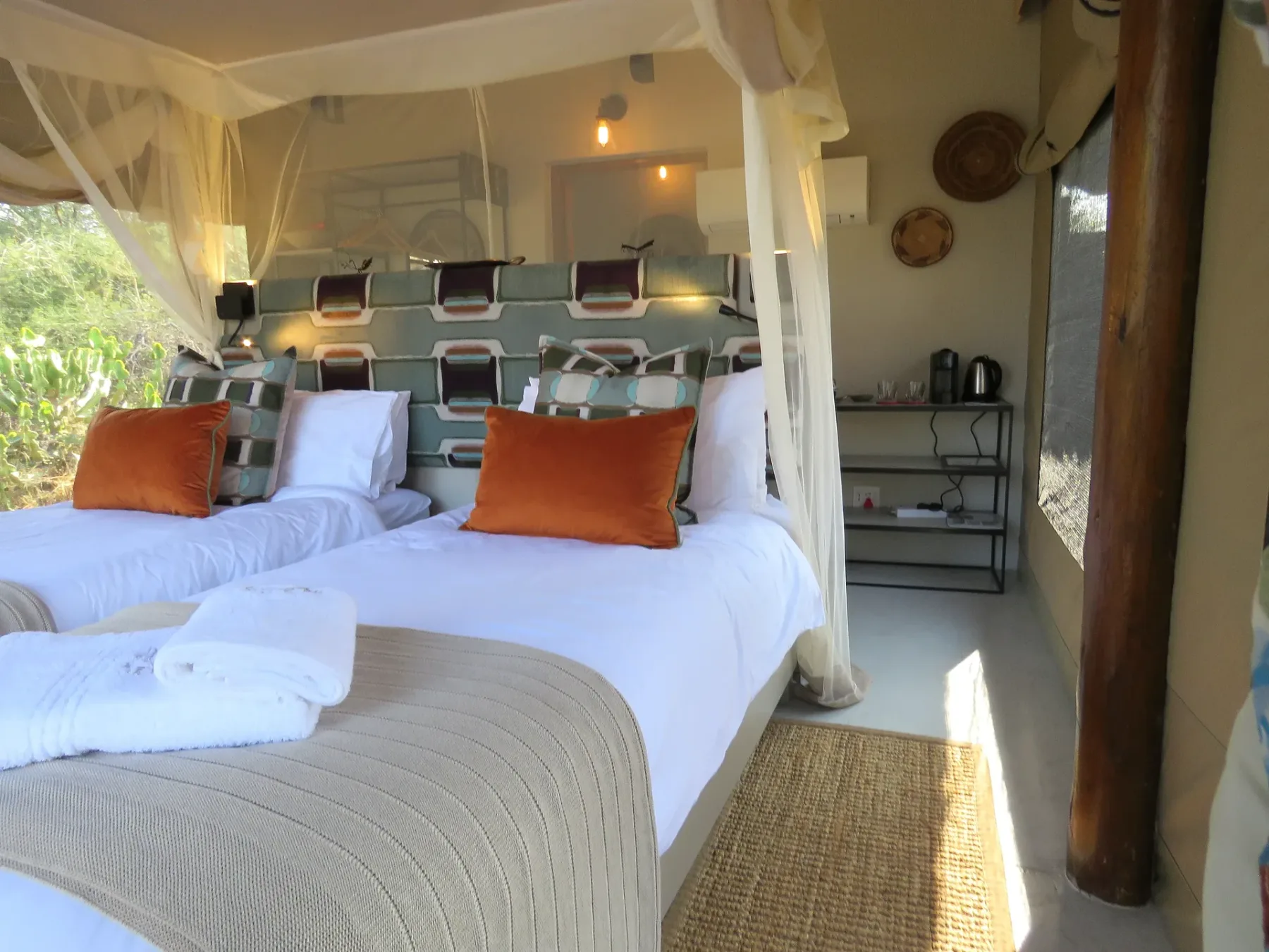Safari tent bedroom