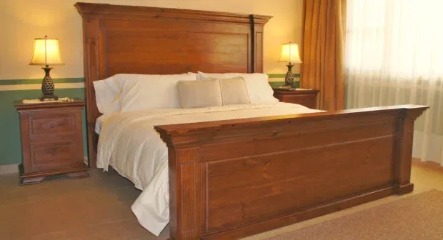 Guest room with a king-size bed