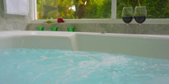 Double hydro-massage tub
