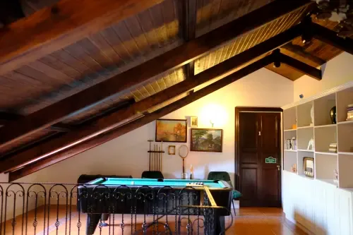Charming Suite attic with billiards table