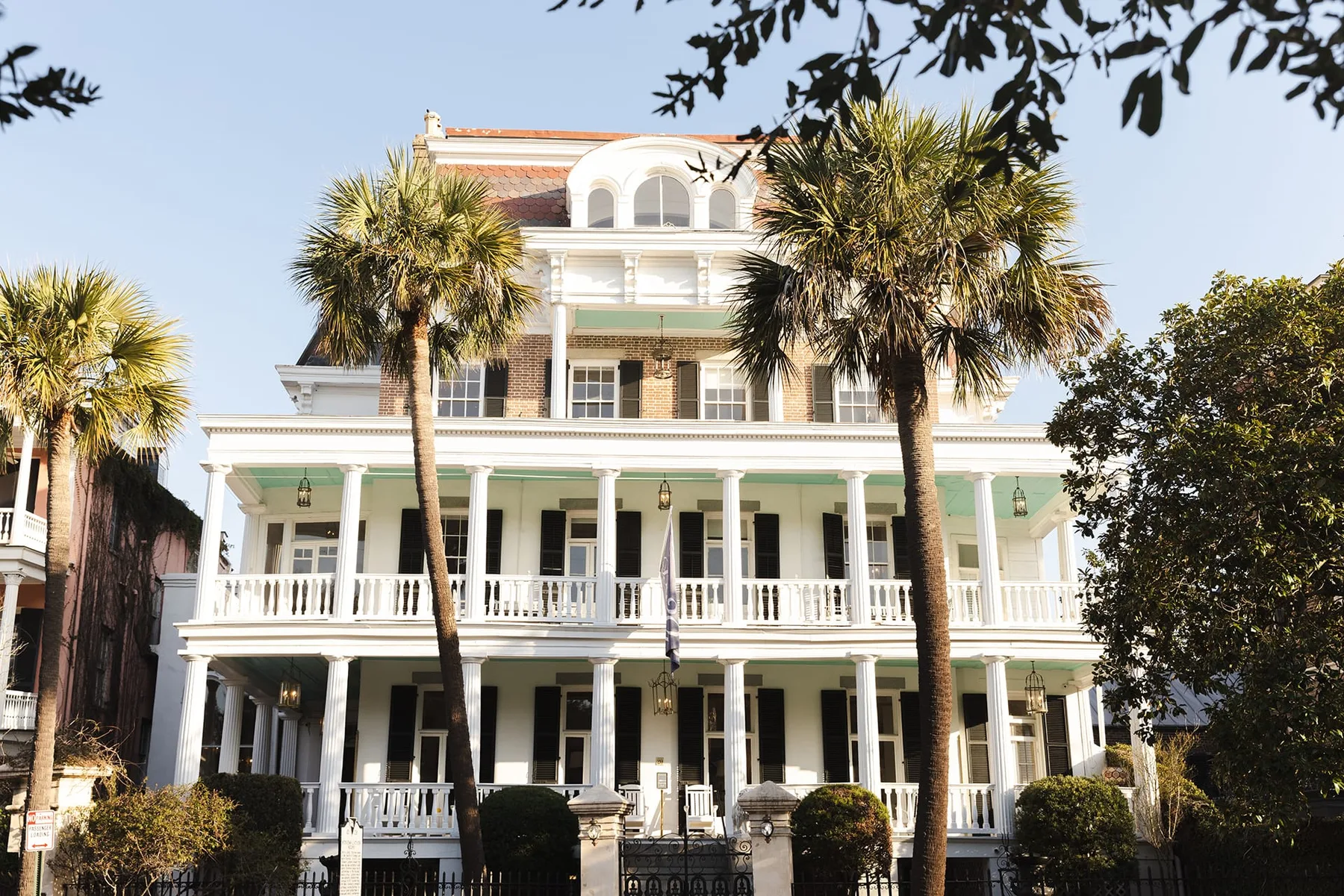 20 South Battery exterior at sunset