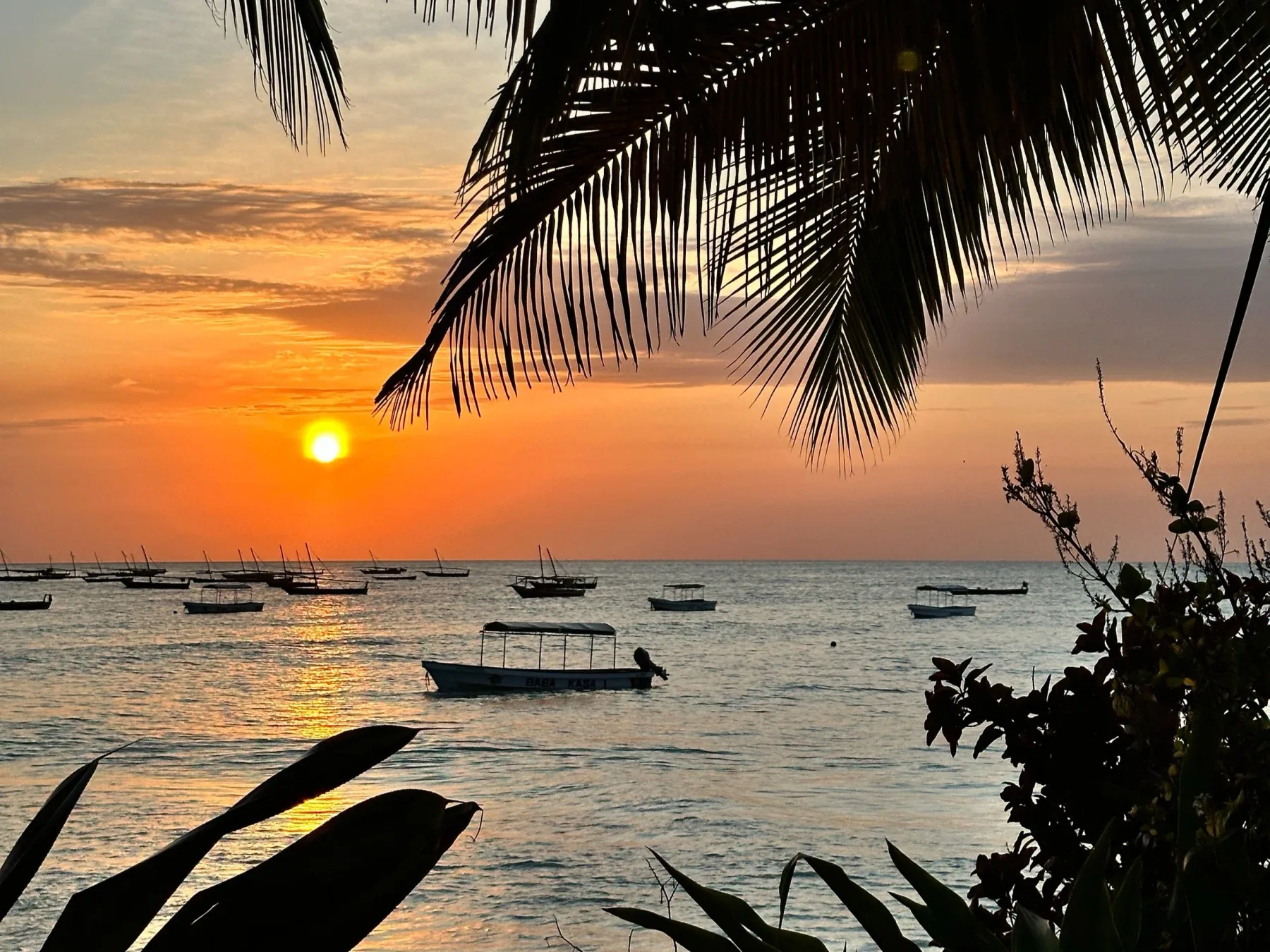 Bar de playa al atardecer