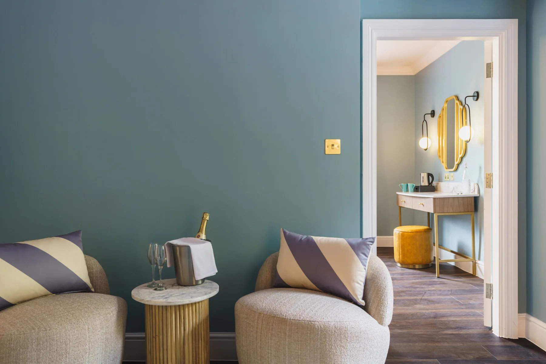 Interior de una habitación del hotel