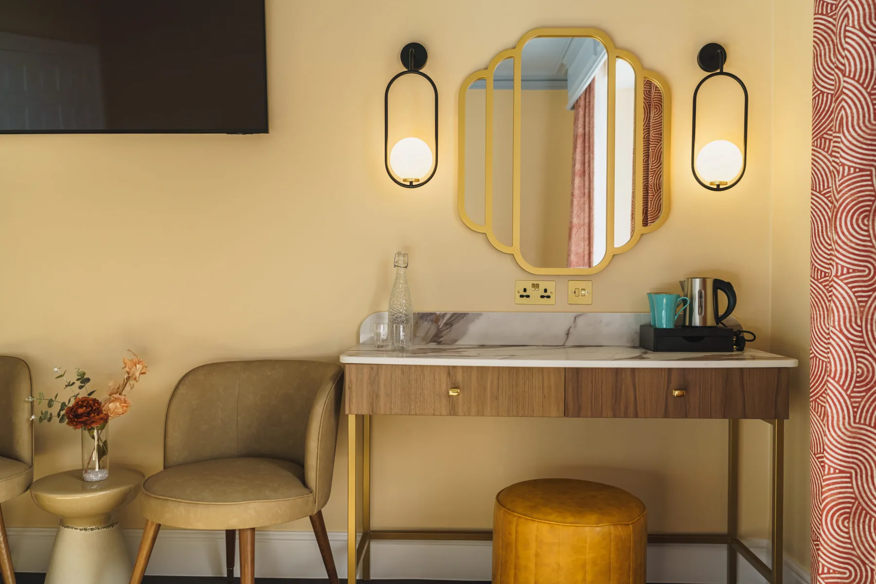 Interior de una habitación del hotel