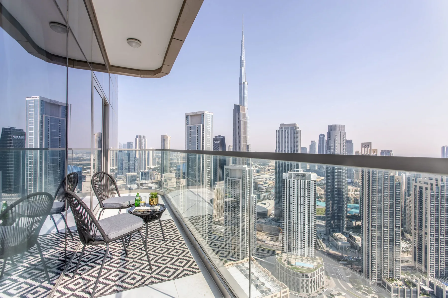 Balcony w/ Partial Burj Khalifa Views