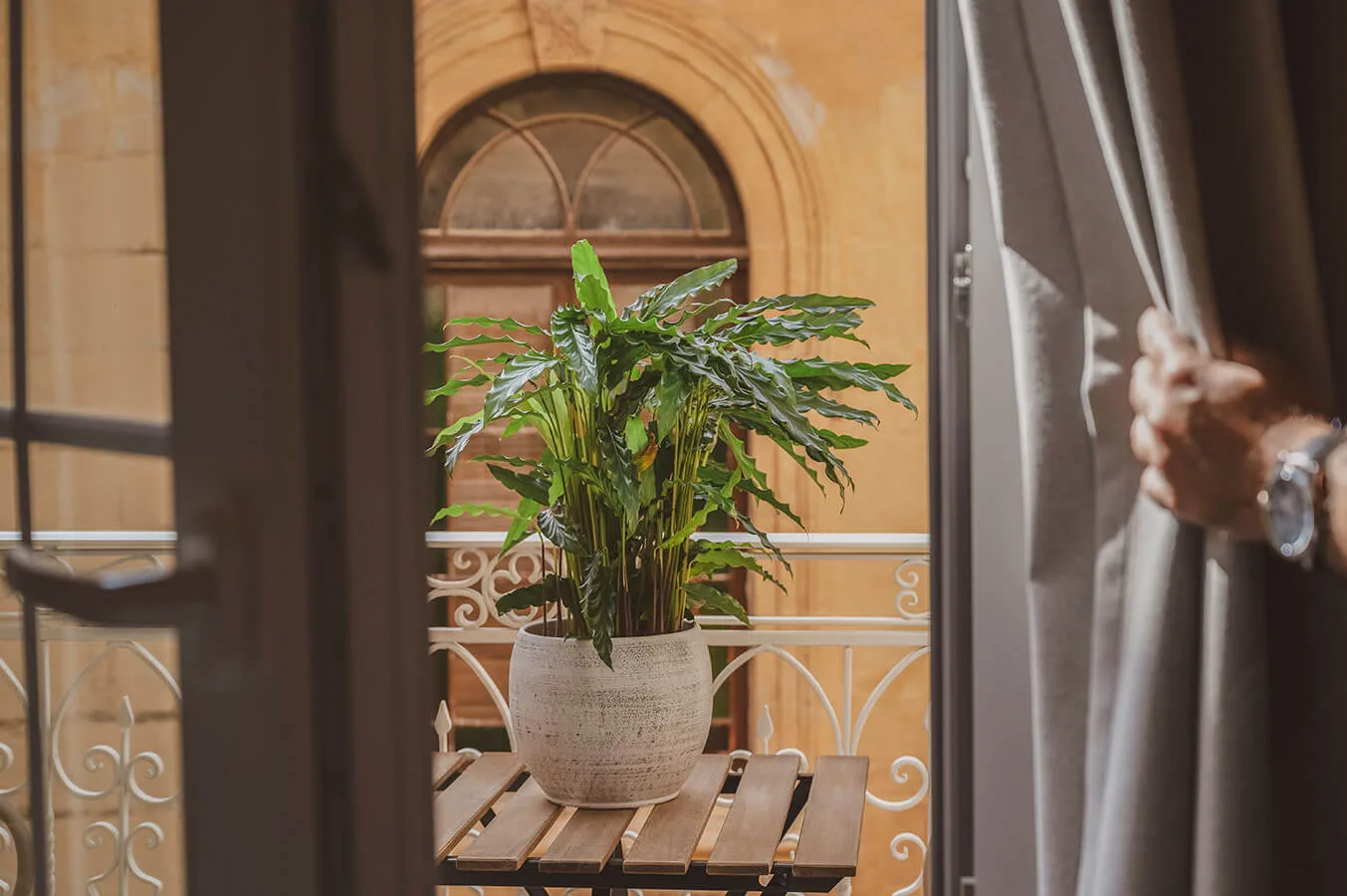 Room with balcony