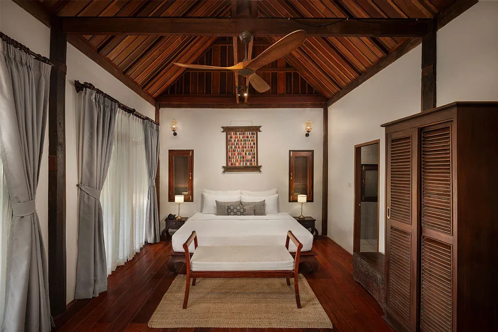 Stilt bungalow above the lily ponds