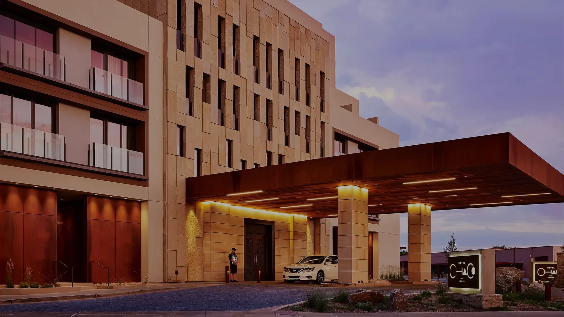 Main drive in front of Hotel Chaco