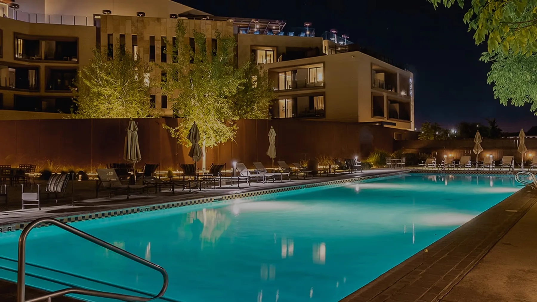 Pool in the evening