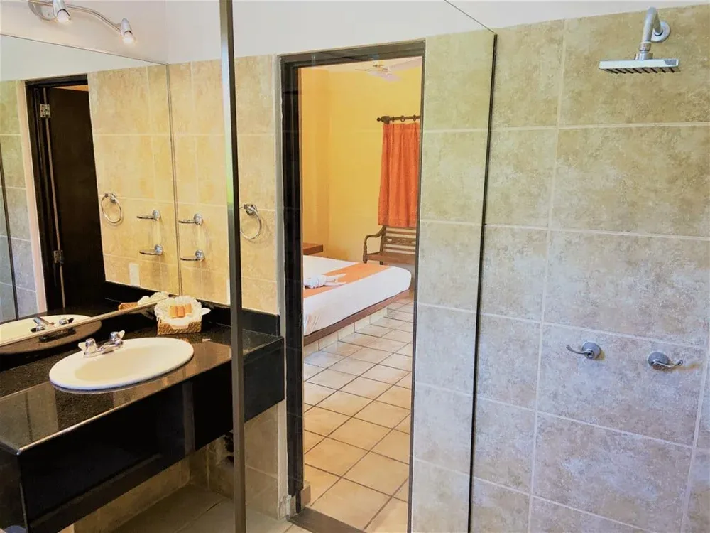 Private bathroom in a Deluxe room