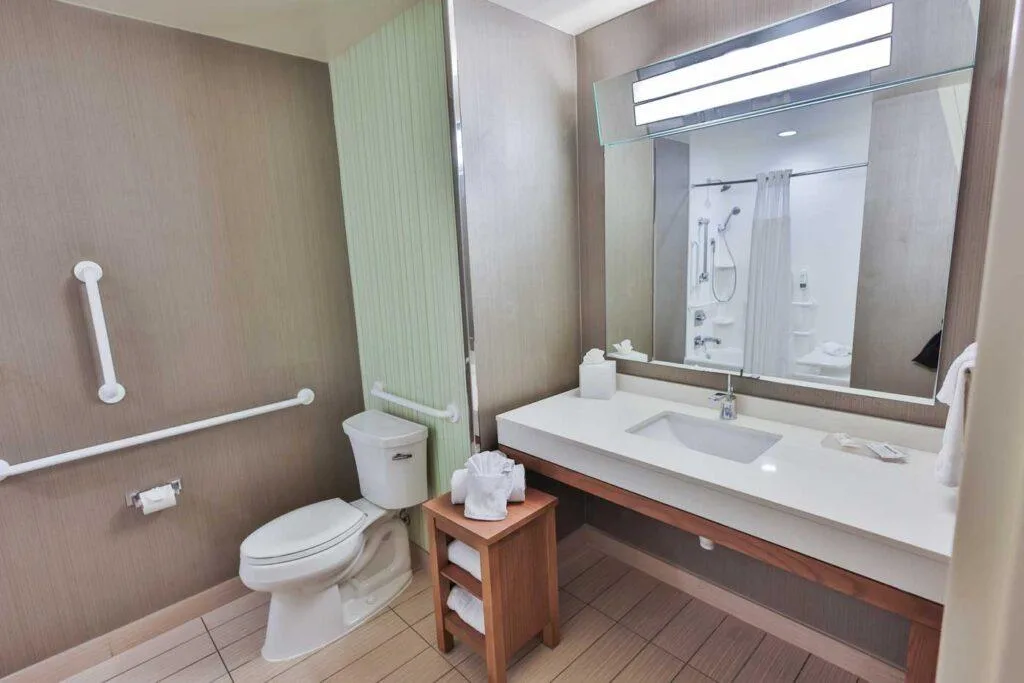 Bathroom in a standard two-queen room