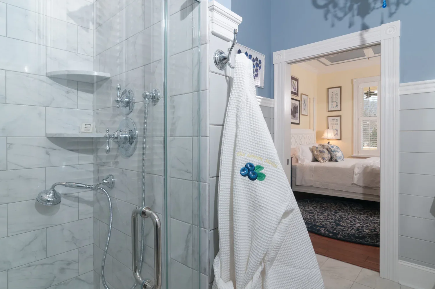 Blueberry bathroom.