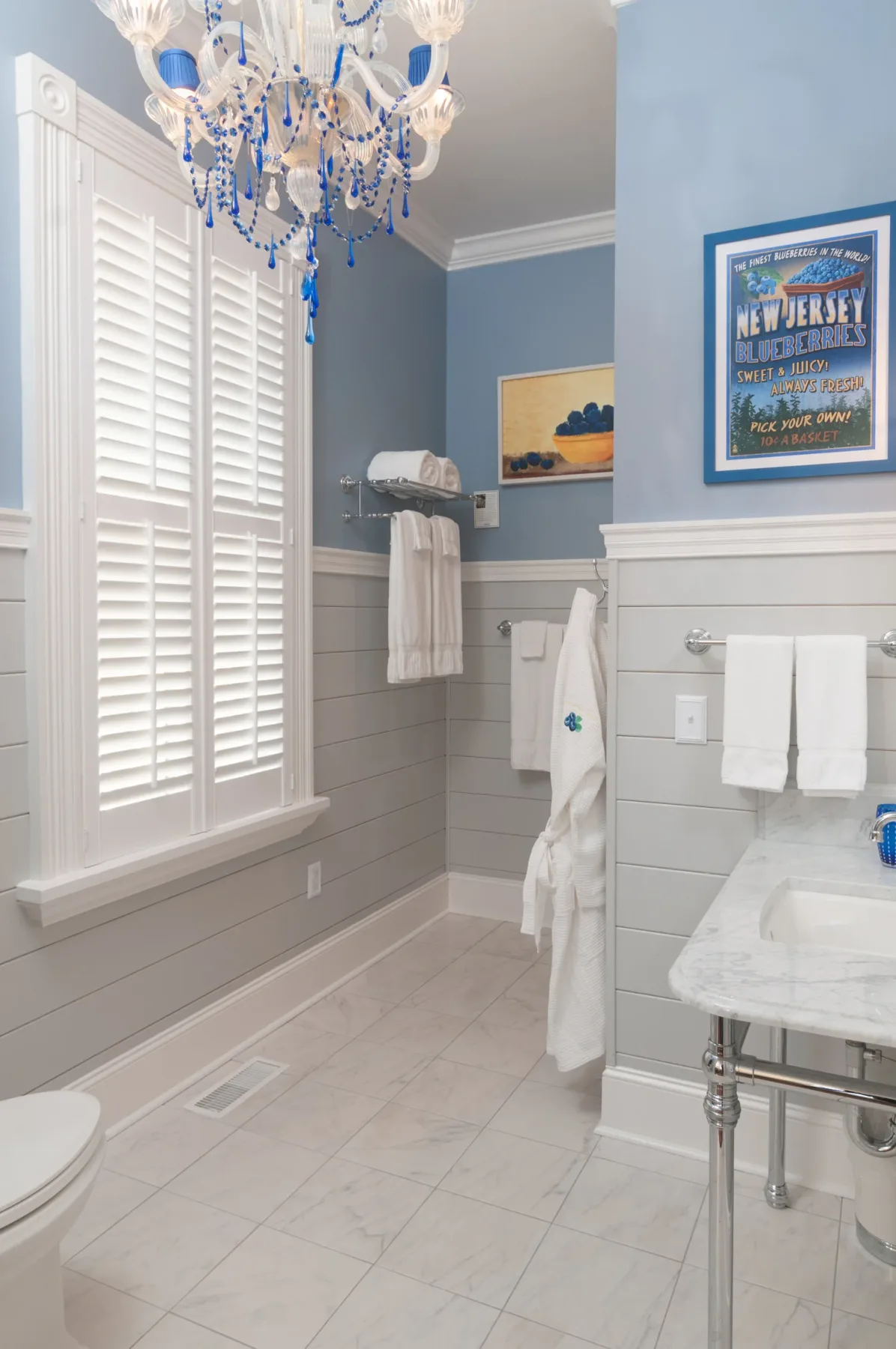 Blueberry bathroom.