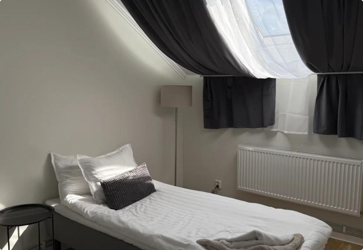 Dormitorio en apartamento en Nyhemsgatan 29