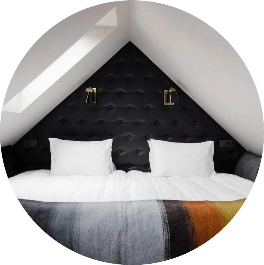 Hotel room interior.