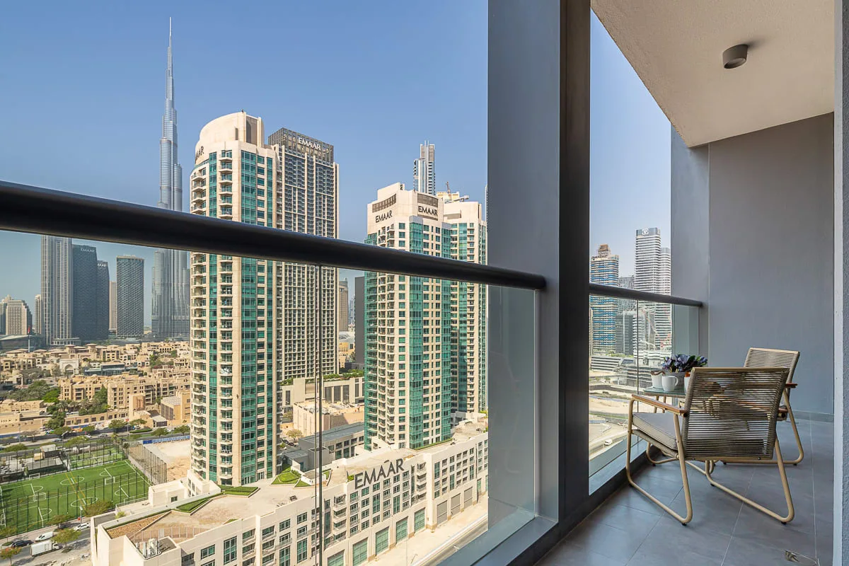 Balcony w/ Burj Khalifa Views