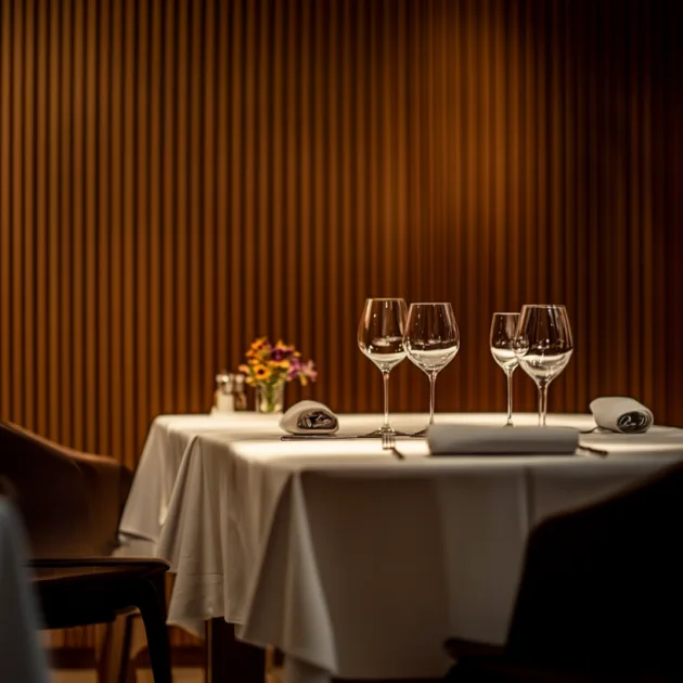 Disposición de las mesas del restaurante del Hotel Dakota