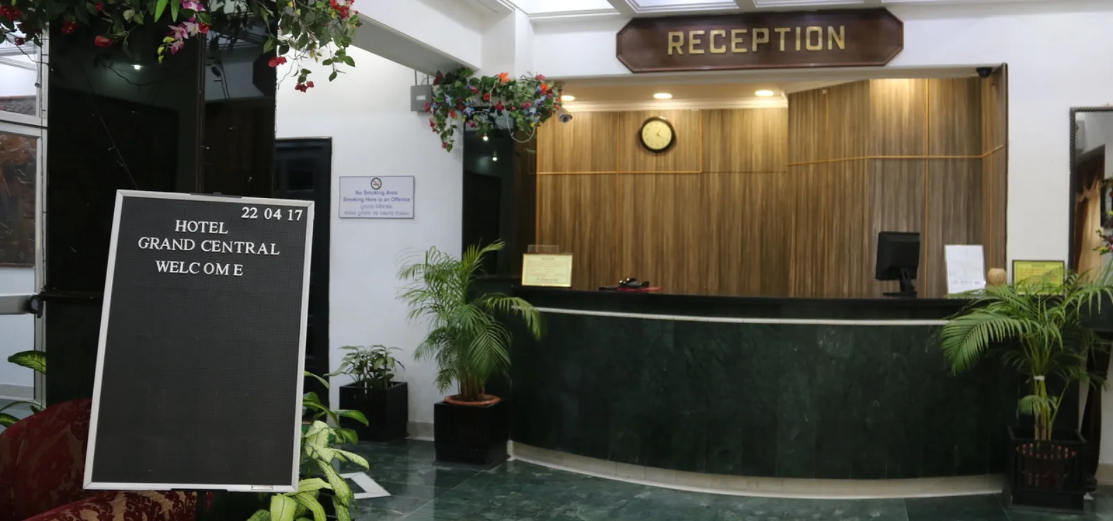 Recepción del hotel