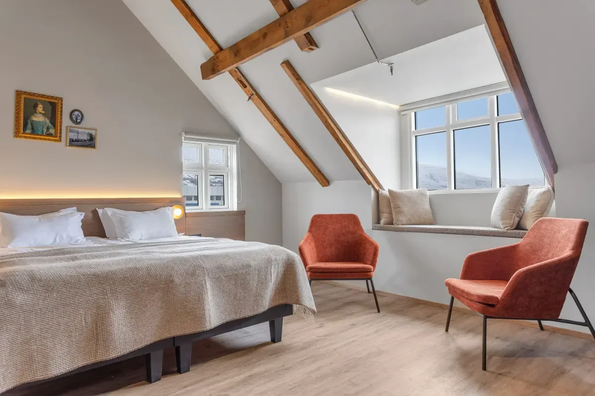 Boutique Deluxe Room at Bryggjan Boutique Hotel