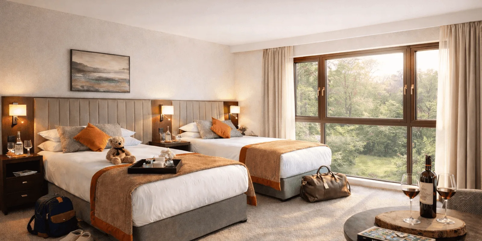Deluxe woodland family room