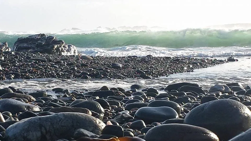 Stony beaches and sea