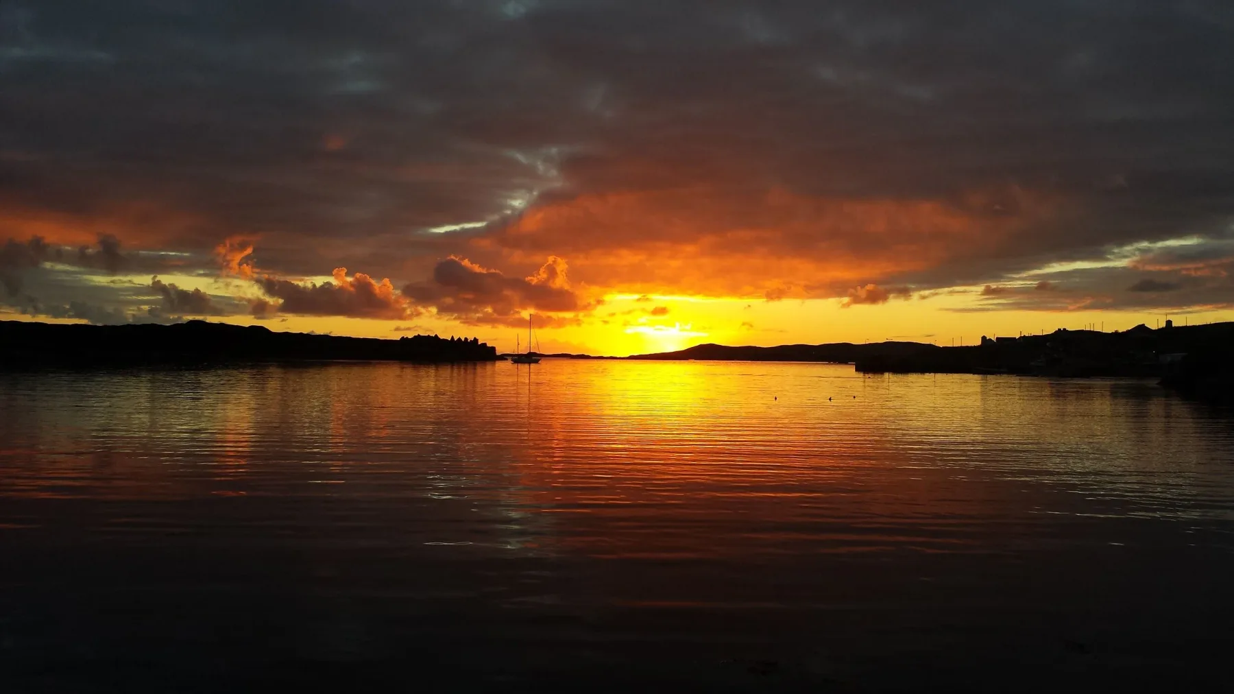 Sunset over the harbour