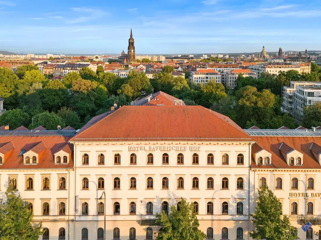 Aerial view of the hotel