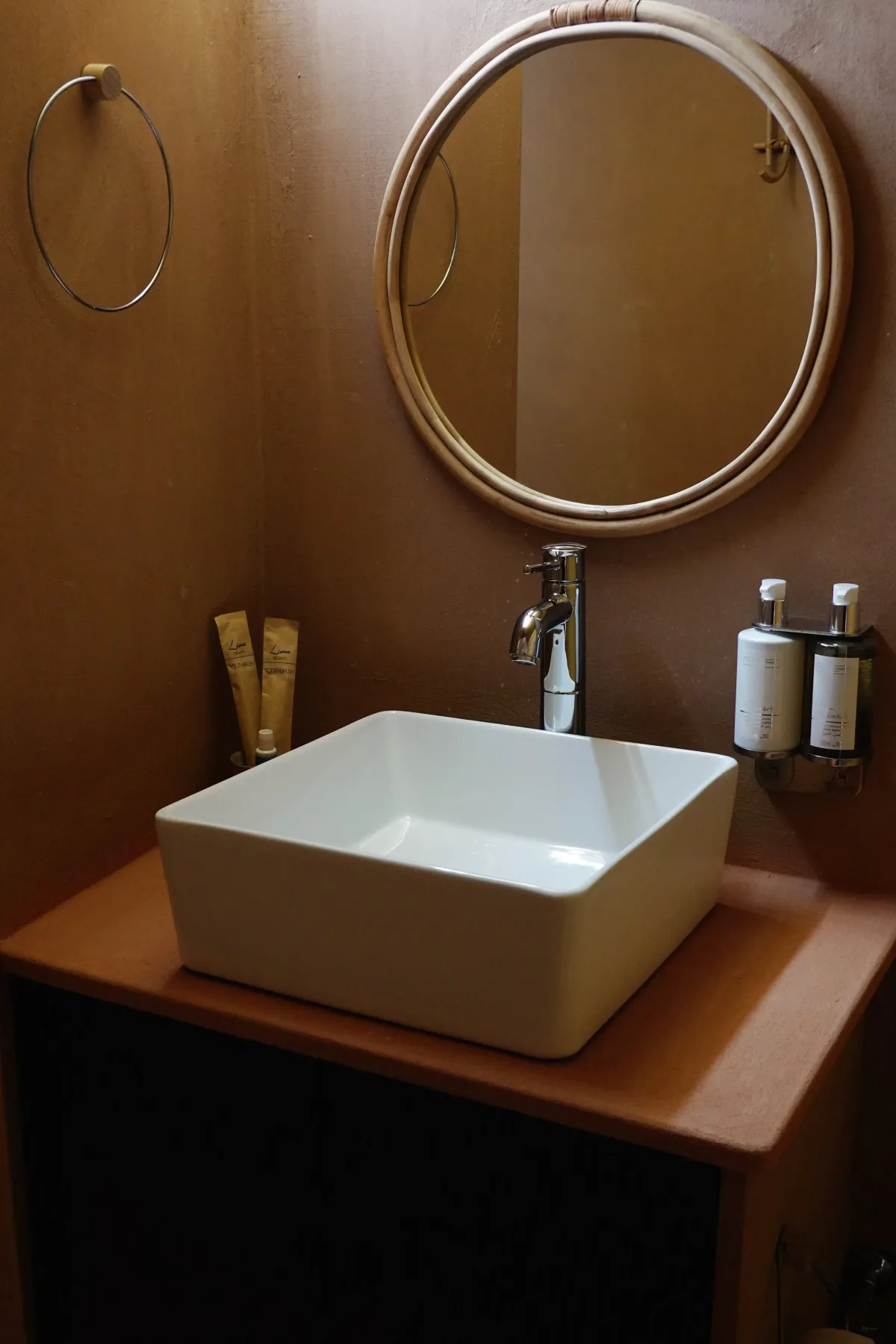 En-suite bathroom at Liwa Nights Bedouin Glamping Retreat