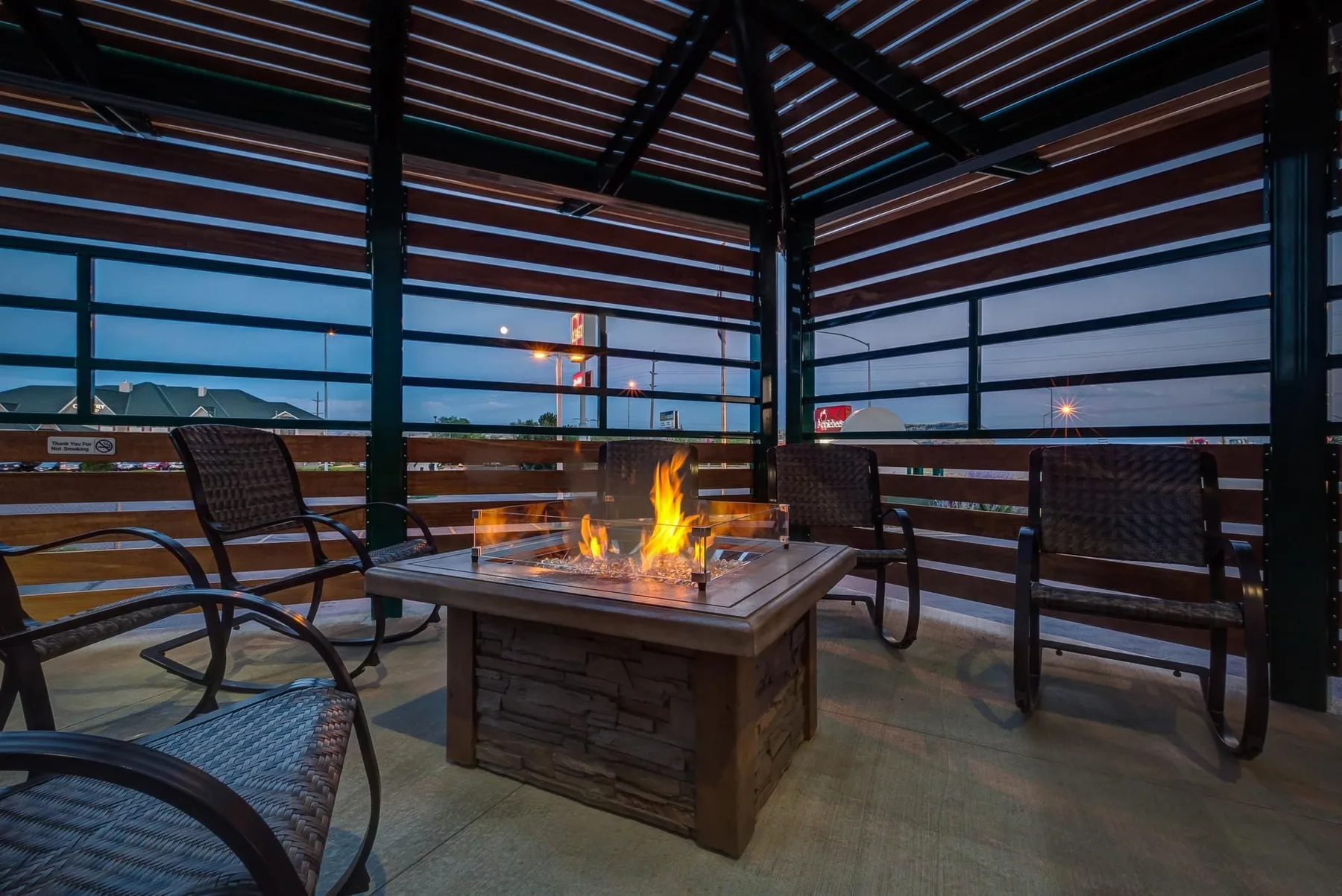Patio with firepit