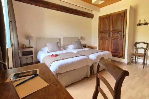 Chambre Vanille in twin-bed configuration