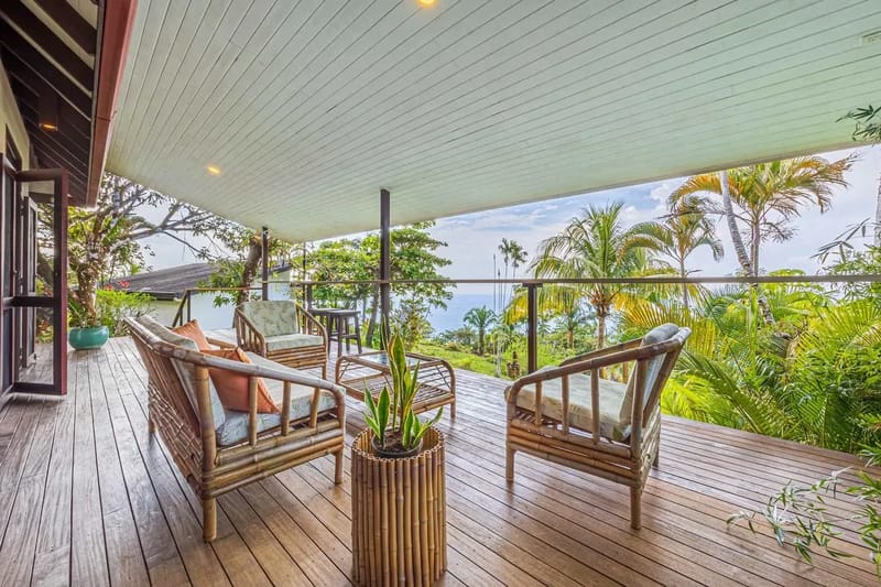 Elegant Nature Villa Studio w/ Oceanview Deck
