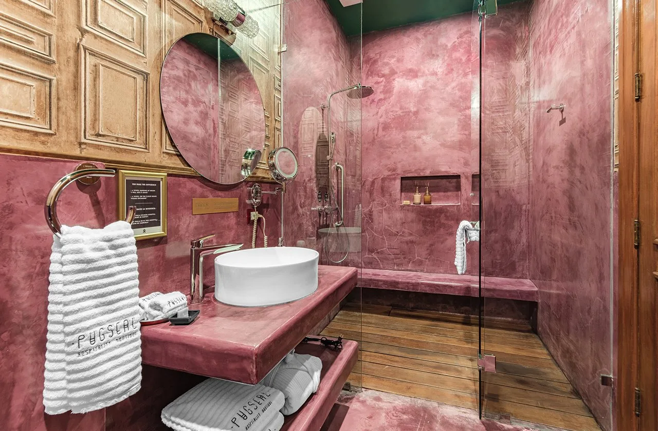Baño de la habitación ejecutiva en Pug Seal Anatole France, Polanco