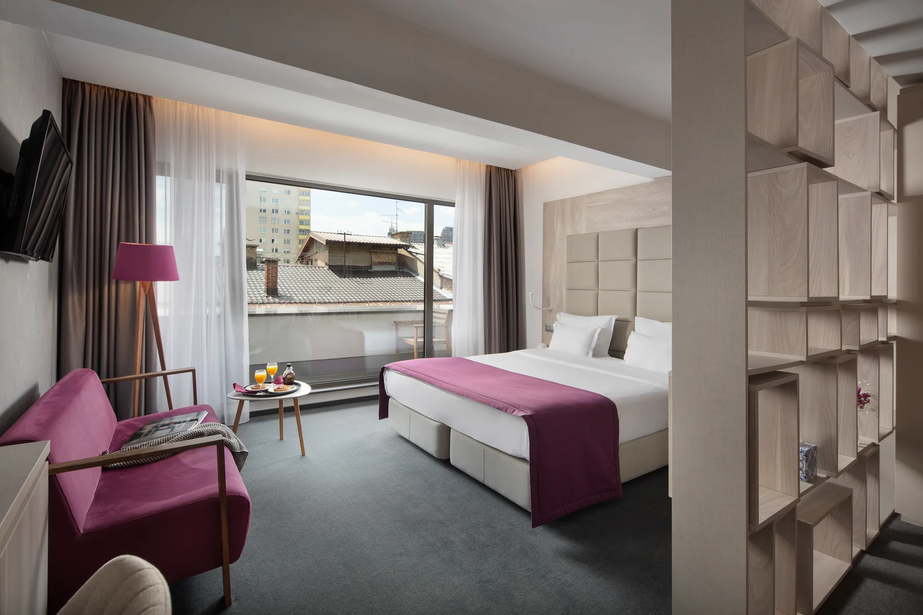 Habitación o interior del hotel