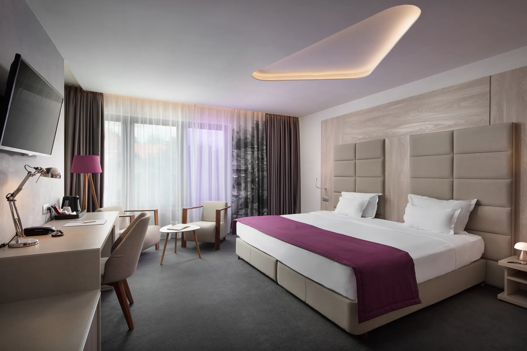 Habitación o interior del hotel